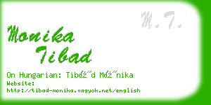 monika tibad business card